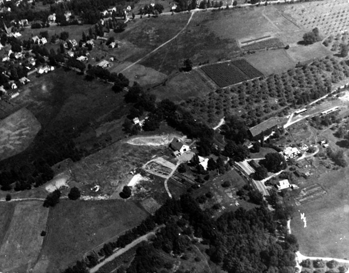 Aerial Photo of the Hazen-Davis Barn